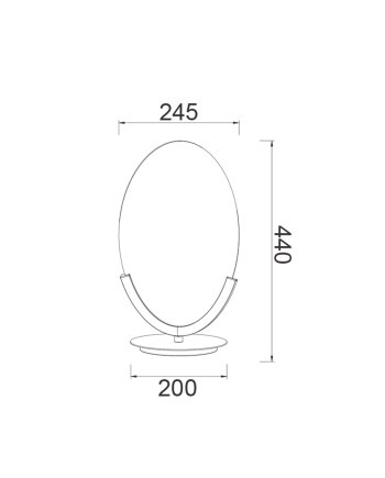 OASIS * SOBREMESA LED 12W ORO - PEQUEÑA